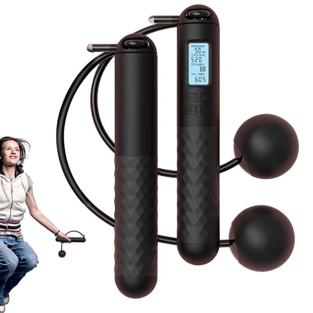 Smart Jump Rope Digital Counter - 휴대용 무선 줄없는 줄넘기 카운터 포함