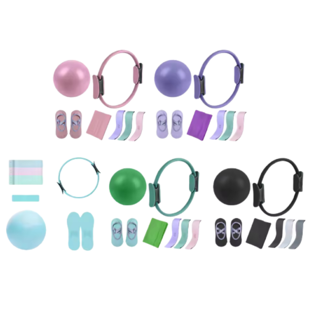 Pilates Bar Kit With Resistance Bands - 5개 필라테스 필수 키트 (토닝 필라테스