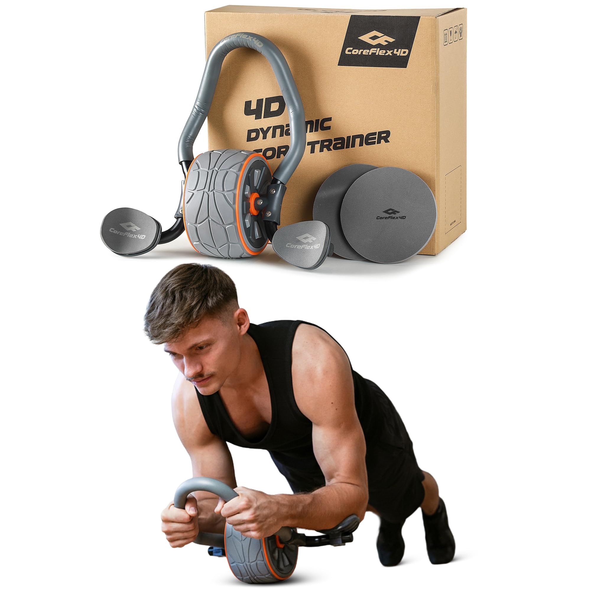 Ab Roller Wheel With Elbow Support - 코어플렉스4D 엘보우 서포트 기능이 있는 복부