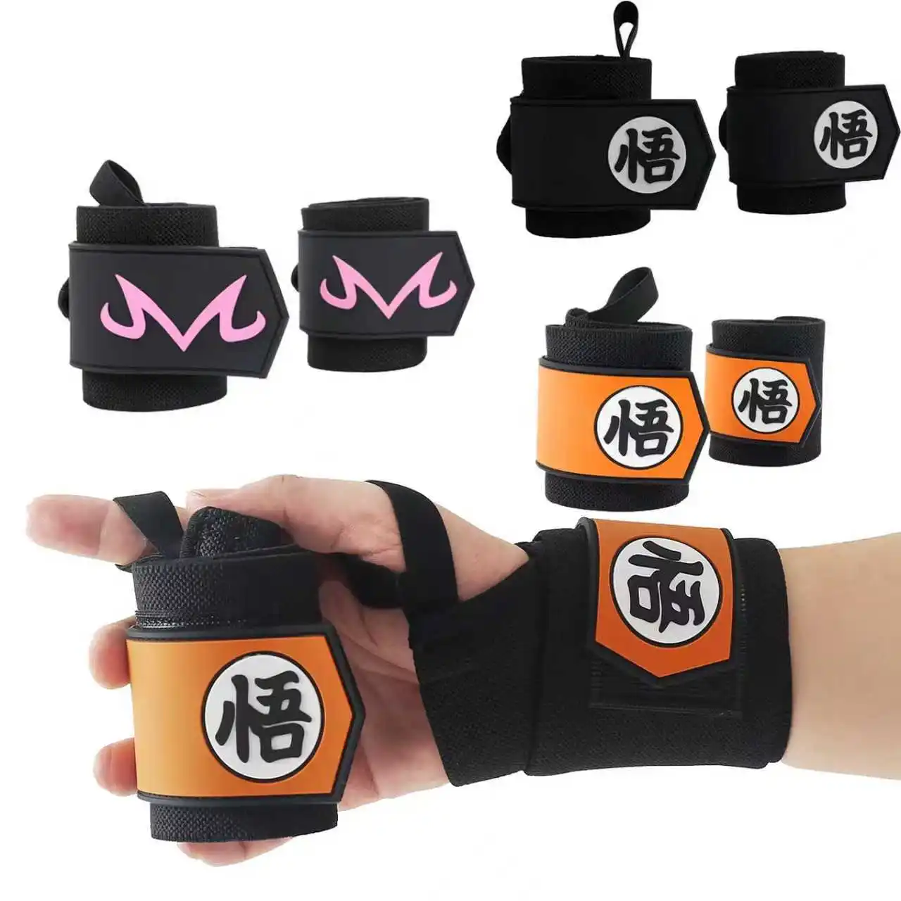 Wrist Wraps Weightlifting Support - 1쌍 짐 스포츠 웨이트 리프팅 손목
