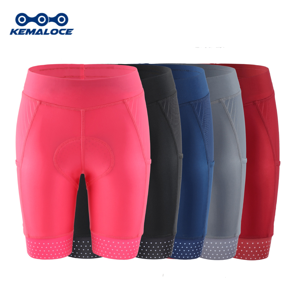 Padded Cycling Shorts 5D Gel - KEMALOCE 여성용 통기성 사이클링 반바지, 여성용