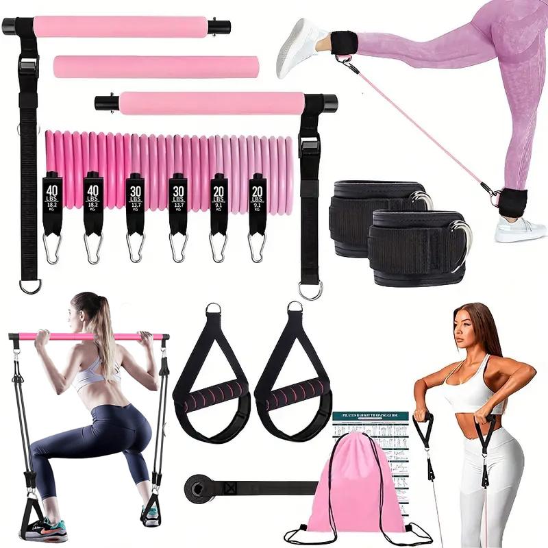 Pilates Bar Kit With Resistance Bands - 다기능 필라테스 바 키트(탄성 저항 밴드