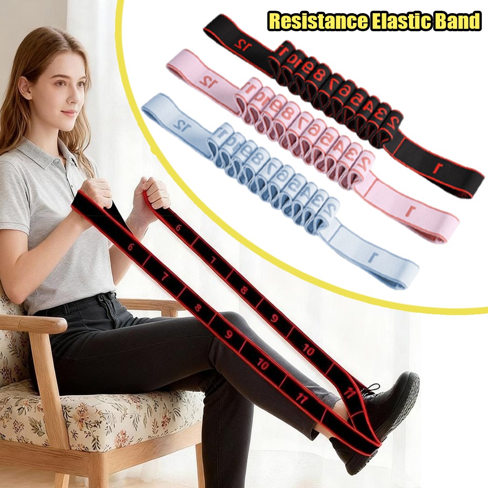 Pilates Bar Kit With Resistance Bands - 요가 필라테스 저항 밴드 번호가 매겨진