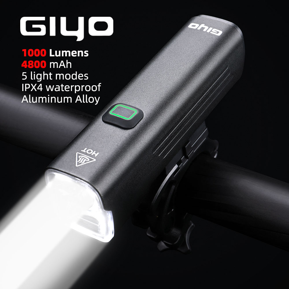 Rechargeable Bicycle Headlight 1000 Lumen - GIYO 1000 루멘 자전거 라이트 USB
