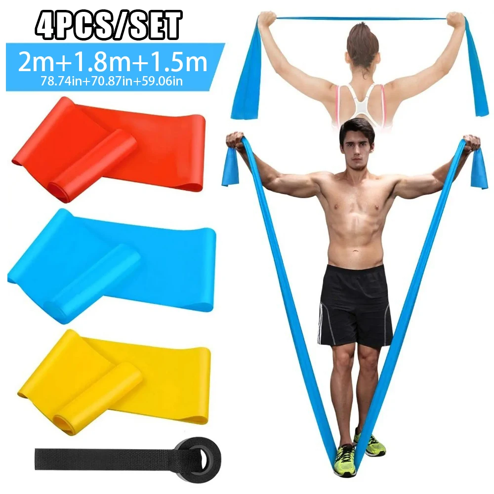 Pilates Bar Kit With Resistance Bands - 4 개/대 탄성 피트니스 밴드 저항
