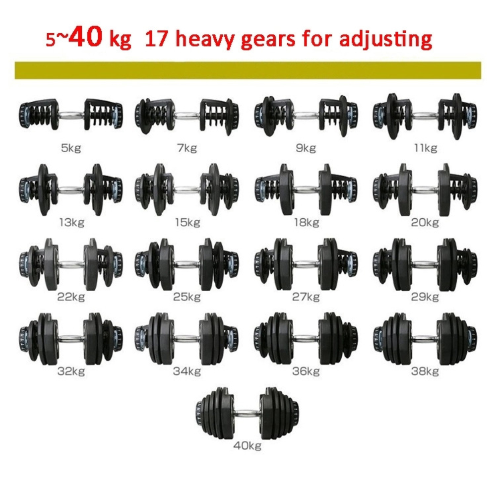 상업용 헬스장 조절식 덤벨 세트 40KG 90LB 스탠 - Adjustable Dumbbell Pair 40Kg 리뷰 및 가격