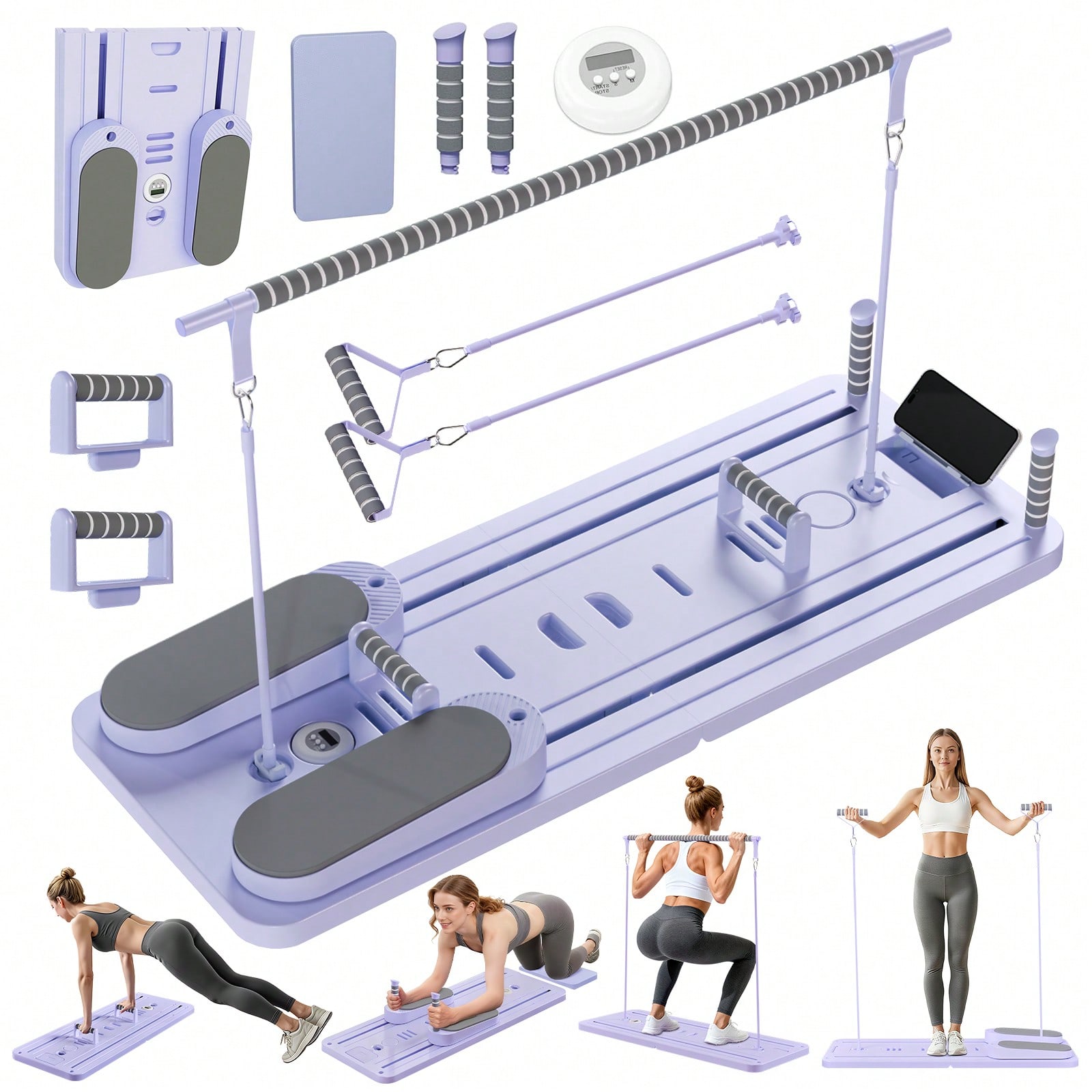 바가 있는 필라테스 리포머, 휴대폰 거치대가 있는 필라 - Fitness Equipment 리뷰 및 가격