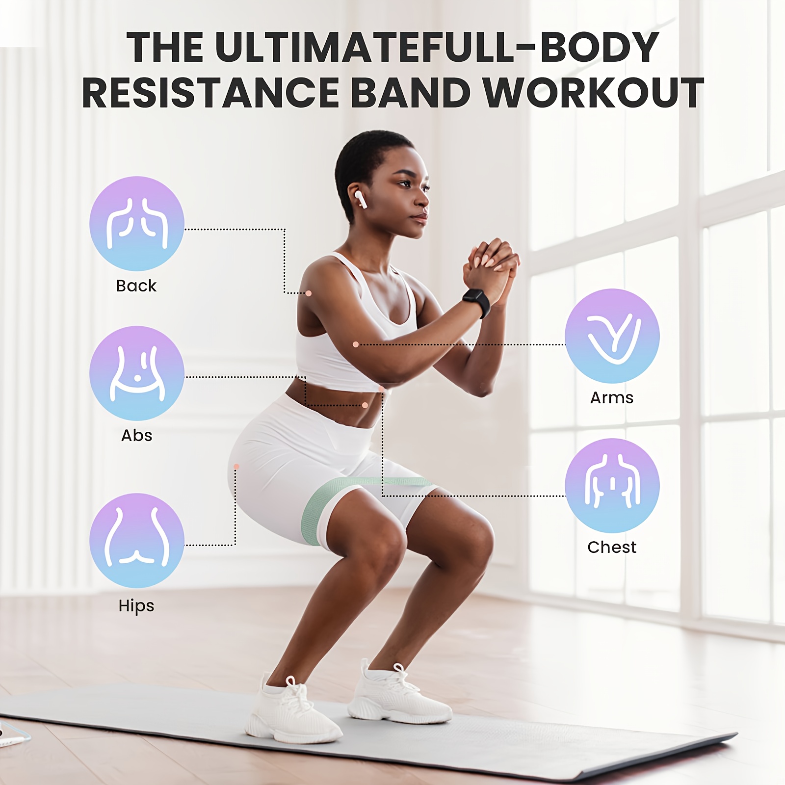 무게가 있는 1Pc/4Pcs 피트니스 저항 밴드, 코어 - Pilates Bar Kit With Resistance Bands 리뷰 및 가격