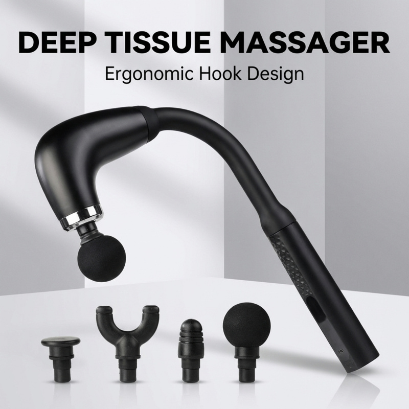 4개의 헤드가 있는 전기 근육 마사지 건, 통증 완화를 - Electric Massage Gun Deep Tissue 리뷰 및 가격