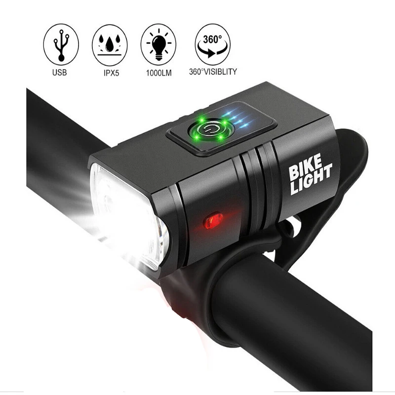 자전거 조명 1000 루멘 2500mAh 도로 자전거  - Rechargeable Bicycle Headlight 1000 Lumen 리뷰 및 가격