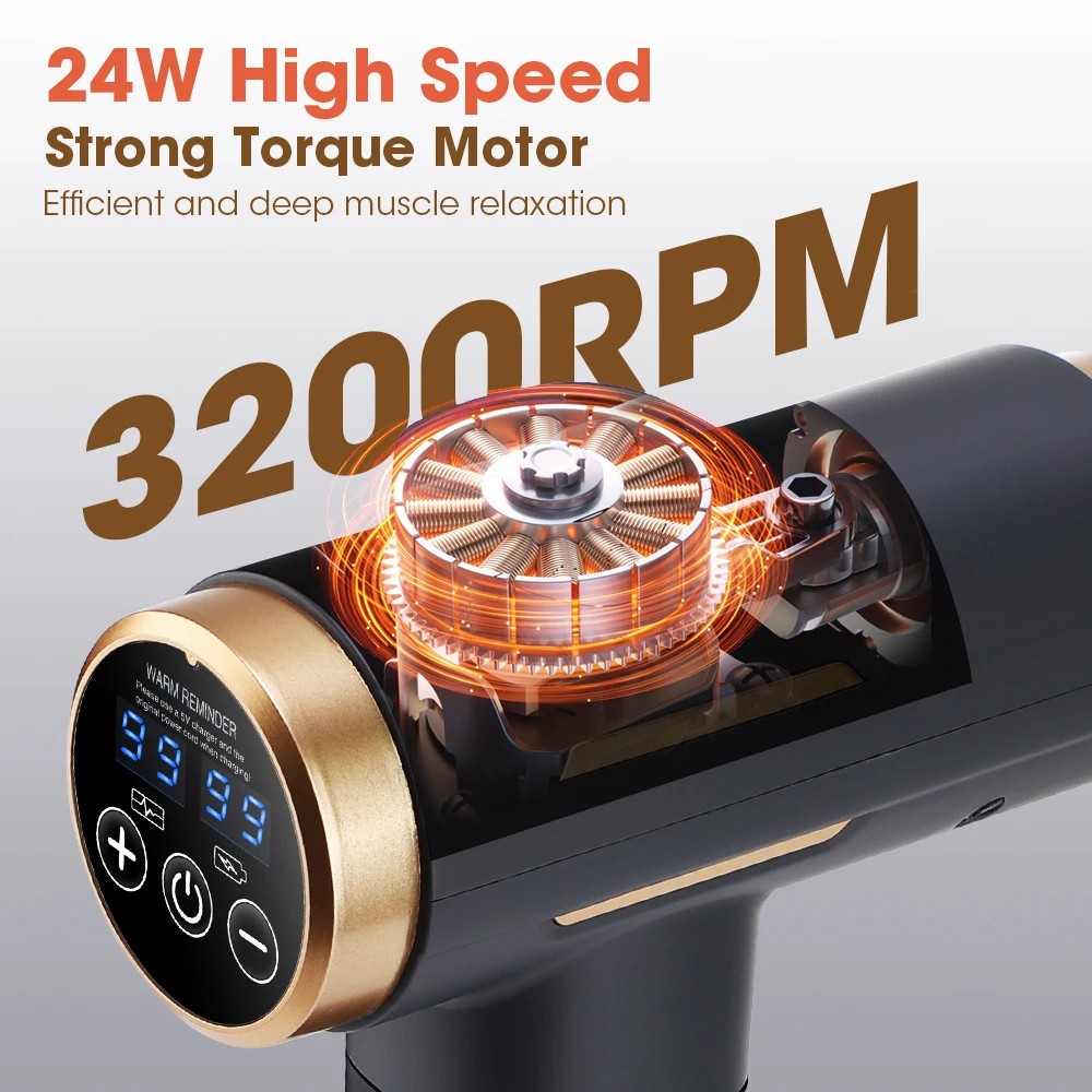 전기 근막 마사지건 24W 99단계 조절 가능 11개  - Electric Massage Gun Deep Tissue 리뷰 및 가격