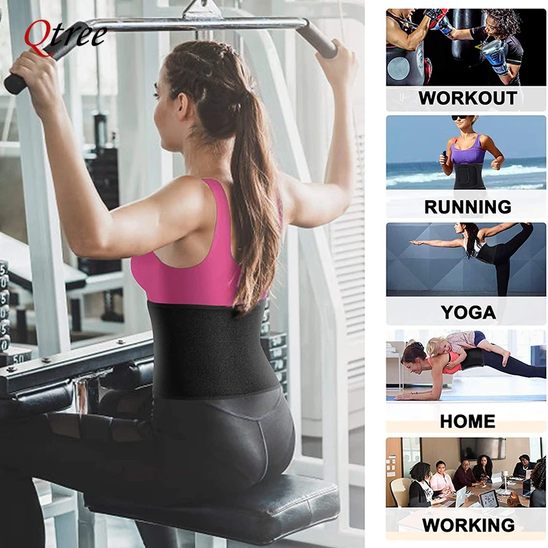 Qtree 허리 신처 바디 셰이퍼 랩 여성용 배 트레이 - Sweat Waist Trainer Belt Neoprene 리뷰 및 가격