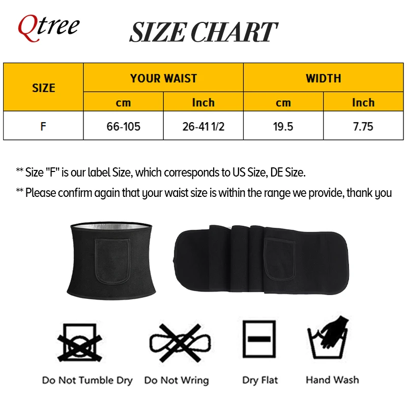 Qtree 허리 신처 바디 셰이퍼 랩 여성용 배 트레이 - Sweat Waist Trainer Belt Neoprene 리뷰 및 가격
