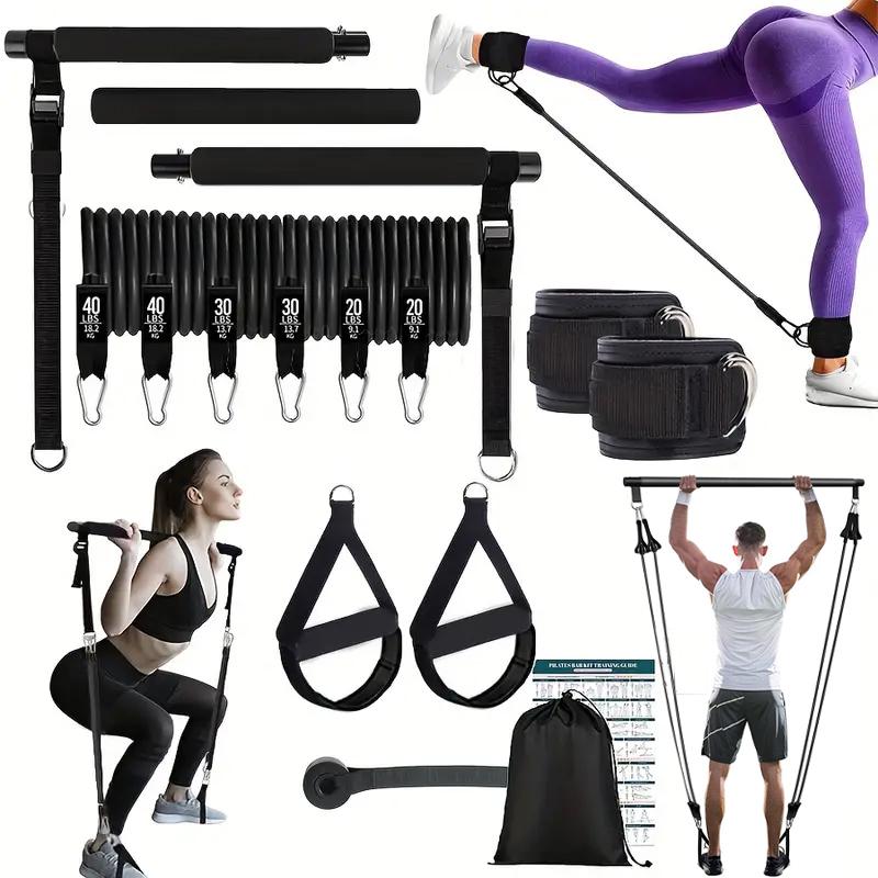 다기능 필라테스 바 키트(탄성 저항 밴드 포함) 조절  - Pilates Bar Kit With Resistance Bands 리뷰 및 가격