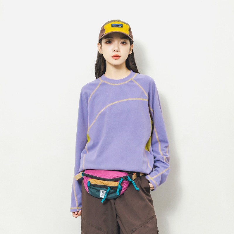 유니섹스 아웃도어 컬러 블록 긴팔 티셔츠 스트레치 베이 - Hiking 리뷰 및 가격
