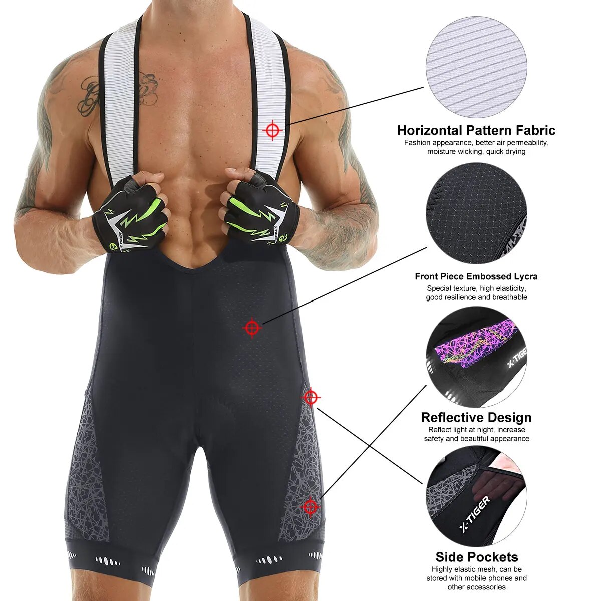 사이클링 턱받이 반바지, 5D 젤 패드, 산악 자전거  - Padded Cycling Shorts 5D Gel 리뷰 및 가격