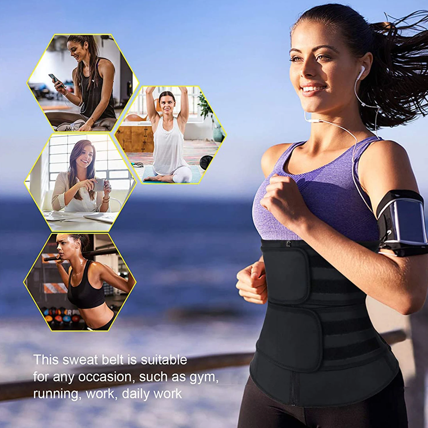 네오프렌 허리 트레이너 운동 트리머 벨트 사우나 땀 - Sweat Waist Trainer Belt Neoprene 리뷰 및 가격