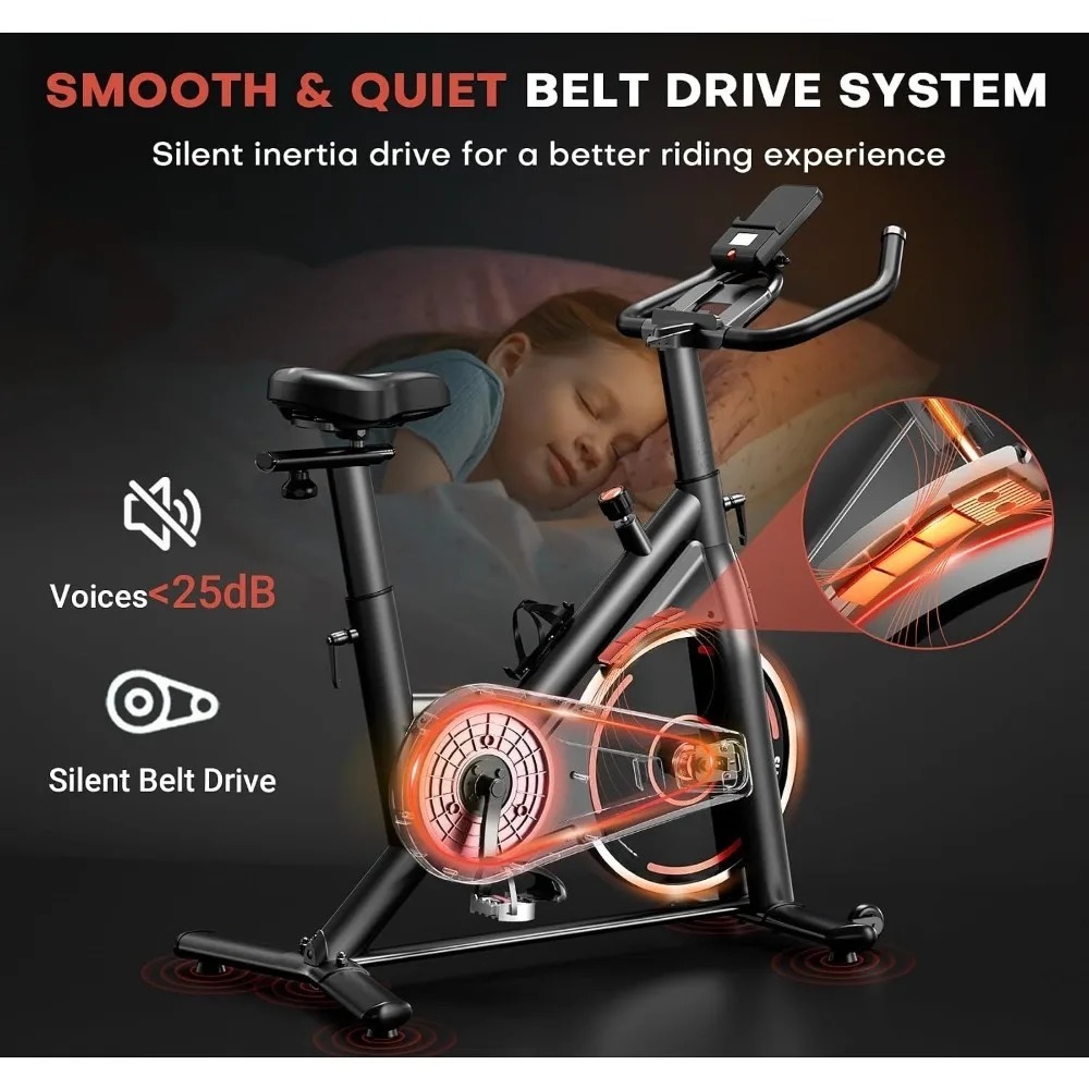 조절 가능한 자기 저항식 고정형 운동 자전거, 앱 호환 - Exercise Bike Magnetic Resistance 리뷰 및 가격