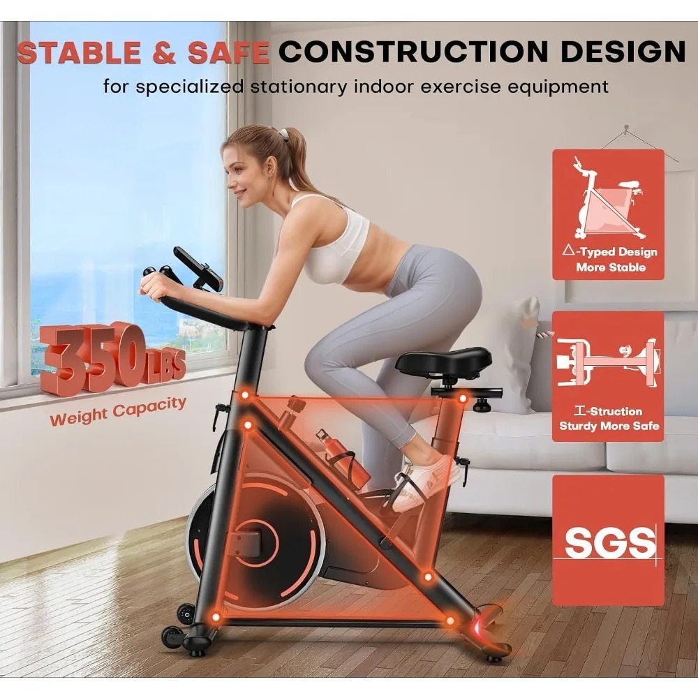 조절 가능한 자기 저항식 고정형 운동 자전거, 앱 호환 - Exercise Bike Magnetic Resistance 리뷰 및 가격