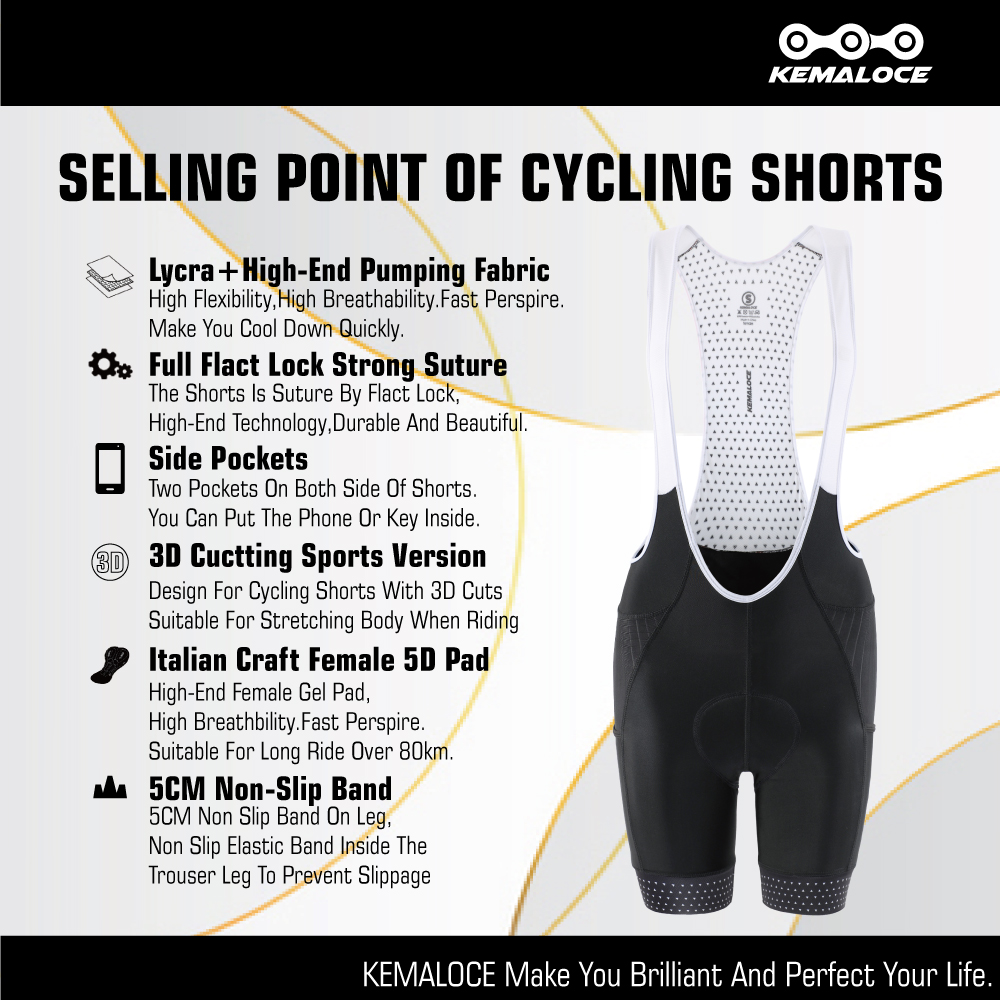 KEMALOCE 여성용 사이클링 턱받이 반바지, 블랙  - Padded Cycling Shorts 5D Gel 리뷰 및 가격
