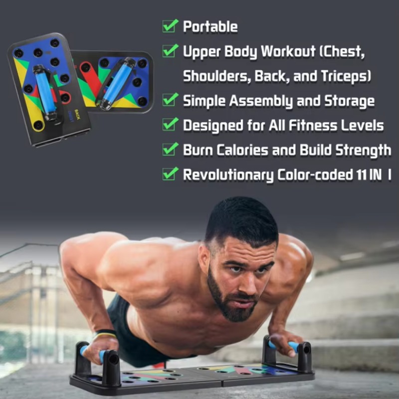 9-in-1 접이식 푸쉬업 랙 보드 다기능 근육 훈련  - Push Up Board Foldable Multi Function 리뷰 및 가격