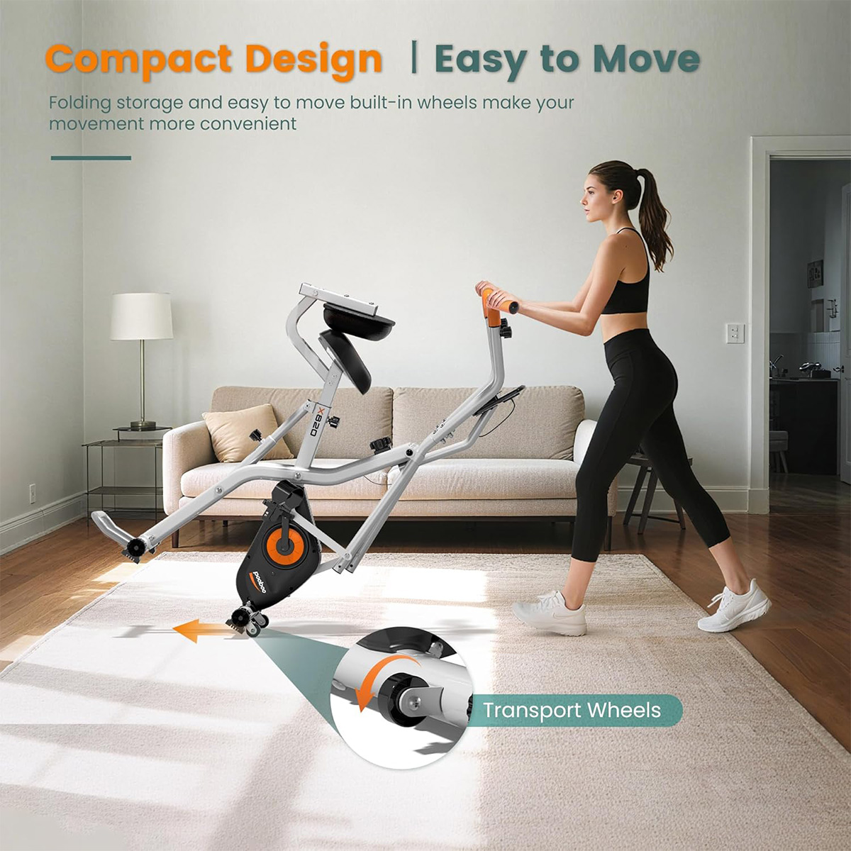 푸부 접이식 2-in-1 운동용 자전거, 일립티컬 및  - Exercise Bike Magnetic Resistance 리뷰 및 가격